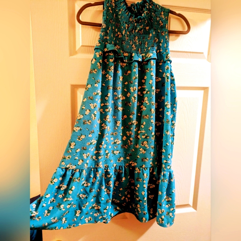 Turquoise Baby doll dress